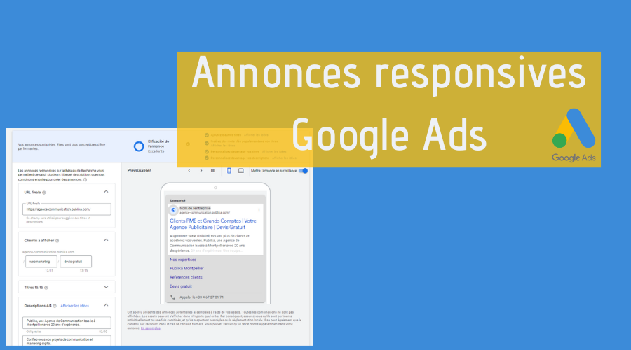 Google Ads : zoom sur les annonces responsives
